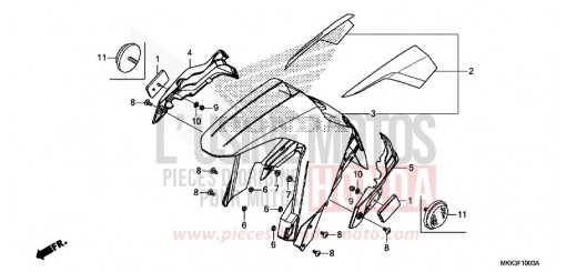 KOTFLUEGEL, VORNE CRF1000AJ de 2018